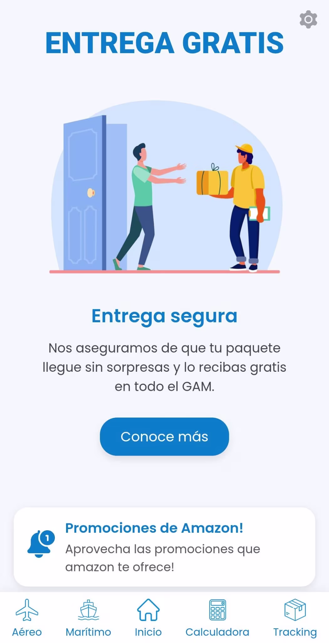 Aplicación móvil Eco Express Logistics - Pantalla de tracking en tiempo real